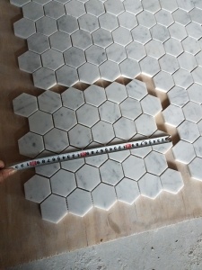 White Italy Cararra Marble Mosaic Tiles