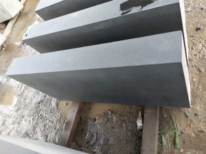 Hainan Honed Black Basalt Tiles Wall Covering