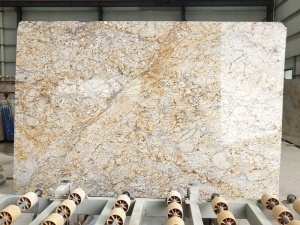 Giallo Fiorito Golden Polished Granite Slabs