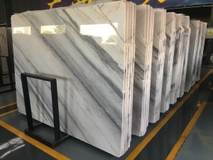 Guangxi White Marble With Grey Veins Slab
