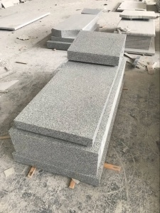 G603 Grey Granite Cemetery Tombstone Israel Style