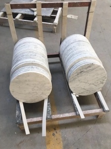 Italy Cararra White Round Marble Dining Table