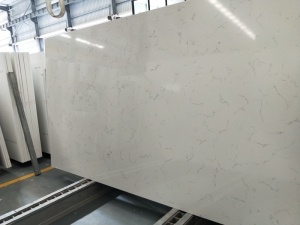 Middle Bianco Cararra Slabs Artificial White Quartz