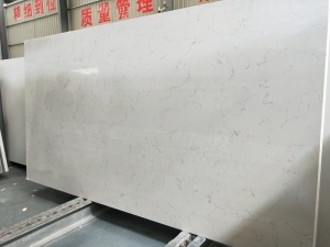 Middle Bianco Cararra Slabs Artificial White Quartz