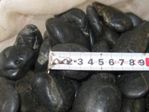 Black Color Natural Polished Pebbles River Stones