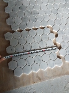 Cararra White Marble Polish Mosaic Tiles