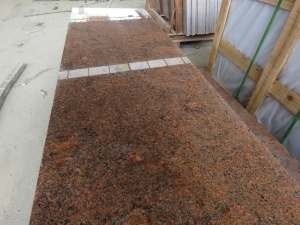 India Multicolour Indiano Rosso Red Symphony Granite Stone Slabs