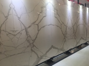 Carrara White Nano Crystallized Glass Stone Slabs