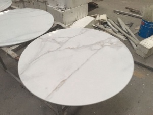 Calacatta White Polished Marble Table