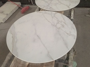 Calacatta White Polished Marble Table