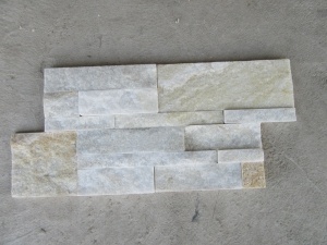 Popular Light Yellow Quartz Culture Stone Stack Stone For Wall Cladding Decoration