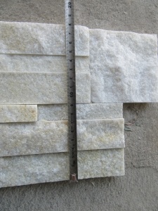 Popular Light Yellow Quartz Culture Stone Stack Stone For Wall Cladding Decoration