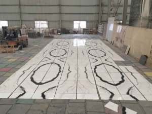 Panda White Marble Flooring Tile Polished Wall Cladding Panel